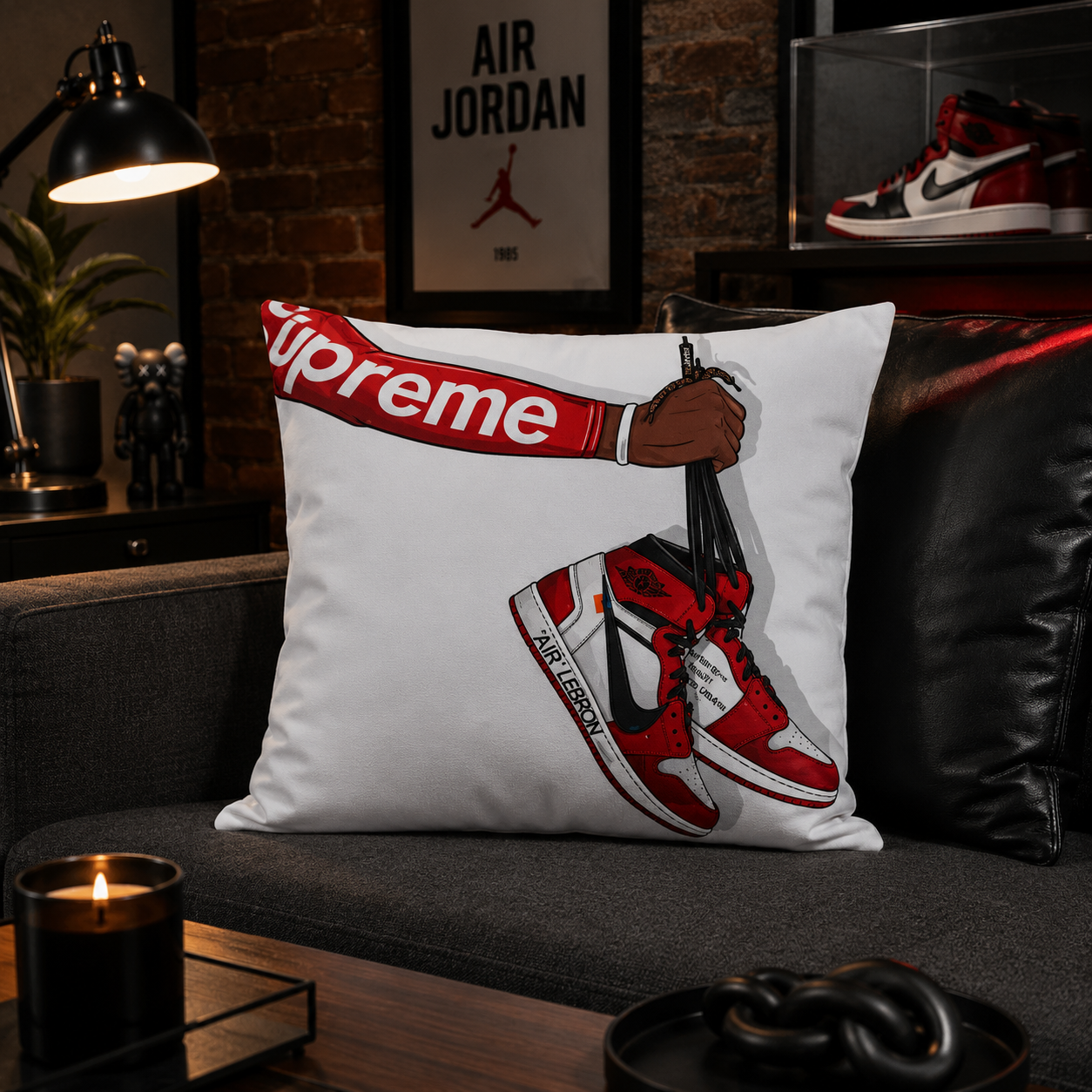 Supreme x Jordan 1 High Off White Chicago Sneaker Cushion - 45cm x 45cm