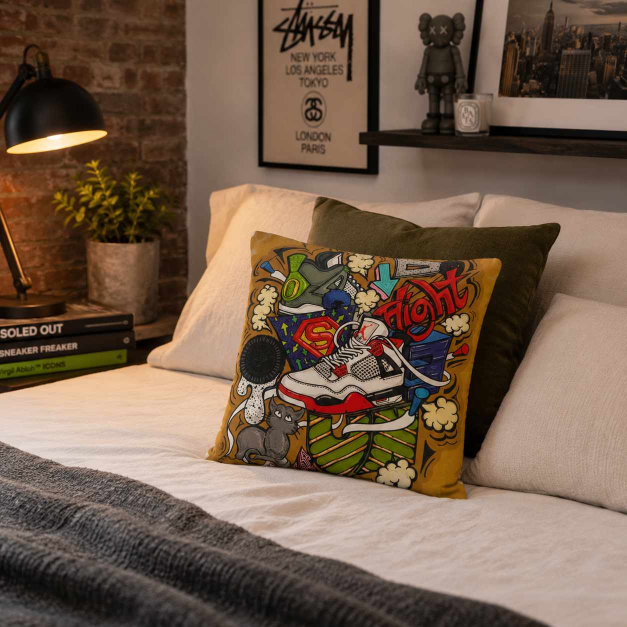 Jordan 4 Fire Red Sneaker Cushion - 45cm x 45cm