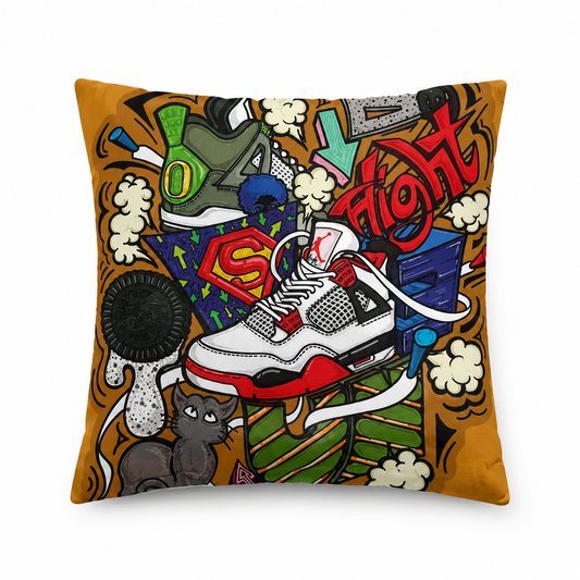 Jordan 4 Fire Red Sneaker Cushion - 45cm x 45cm