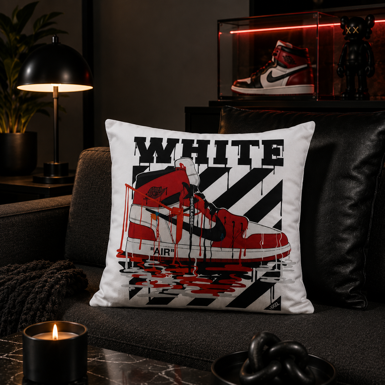 Jordan 1 High Off White Chicago Sneaker Cushion - 45cm x 45cm