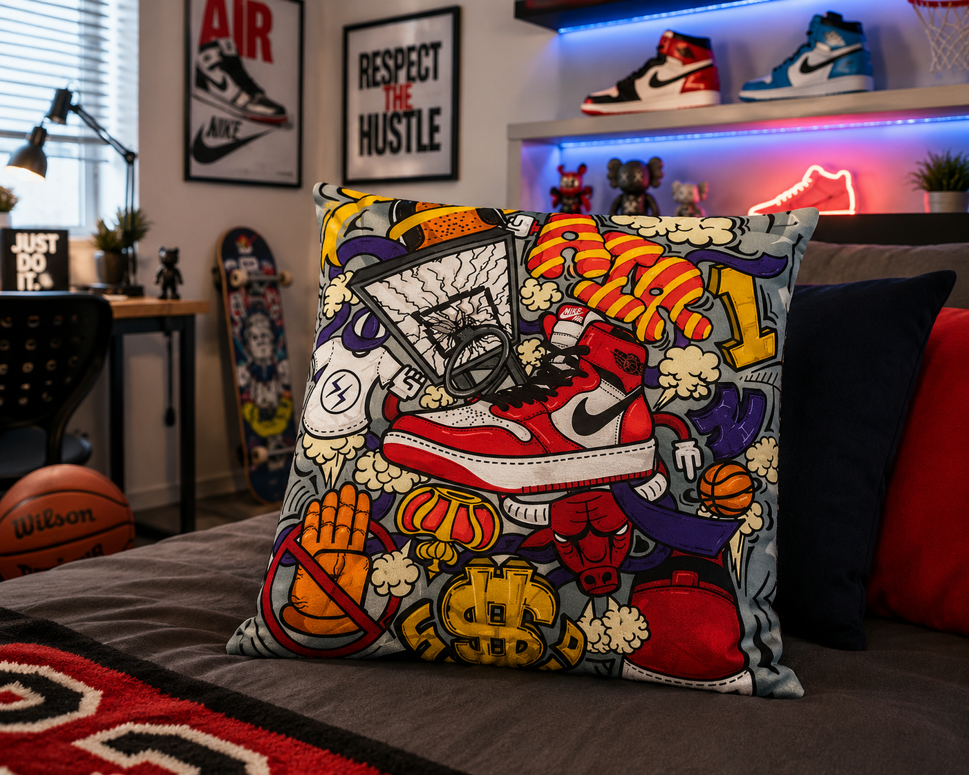 Jordan 1 High Chicago Sneaker Cushion - 45cm x 45cm