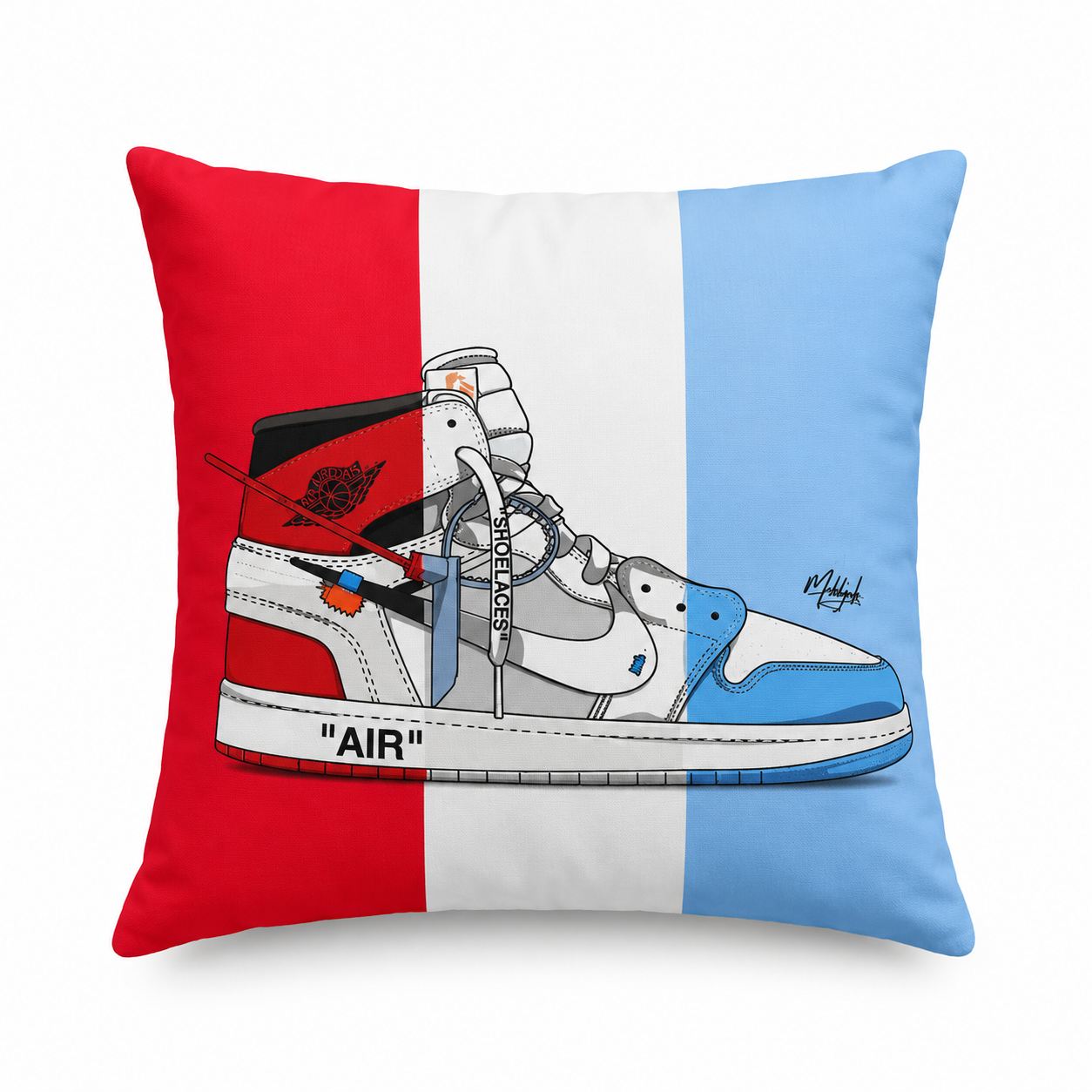 Jordan 1 High Off White Sneaker Cushion - 45cm x 45cm