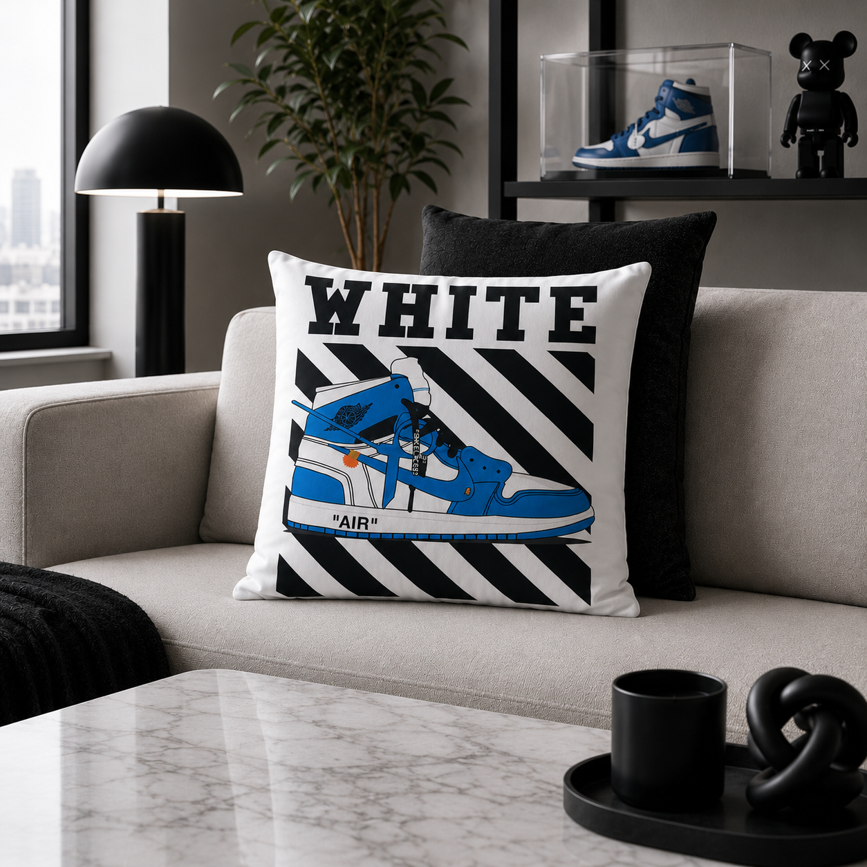 Jordan 1 High Off White UNC Sneaker Cushion - 45cm x 45cm