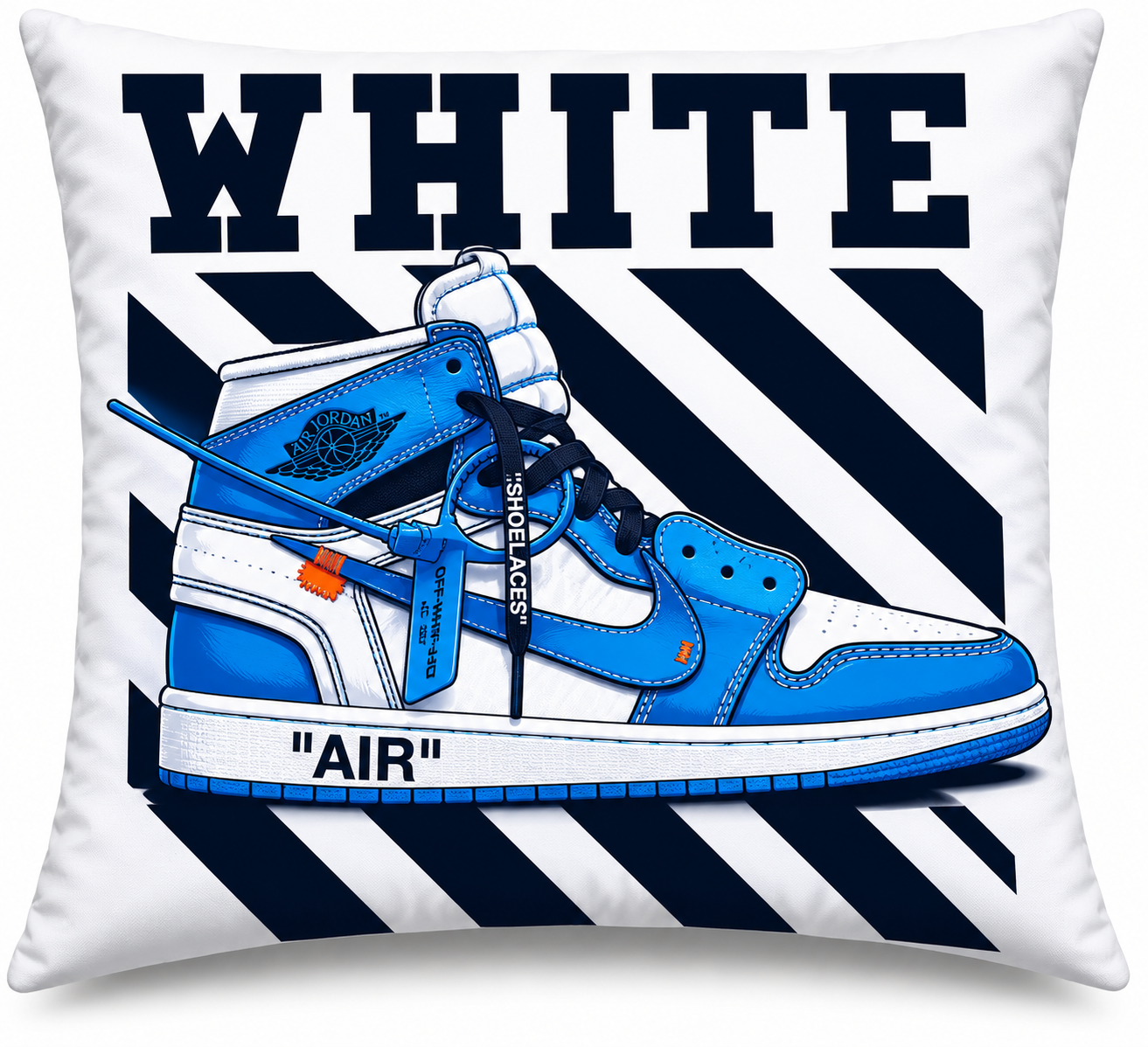 Jordan 1 High Off White UNC Sneaker Cushion - 45cm x 45cm