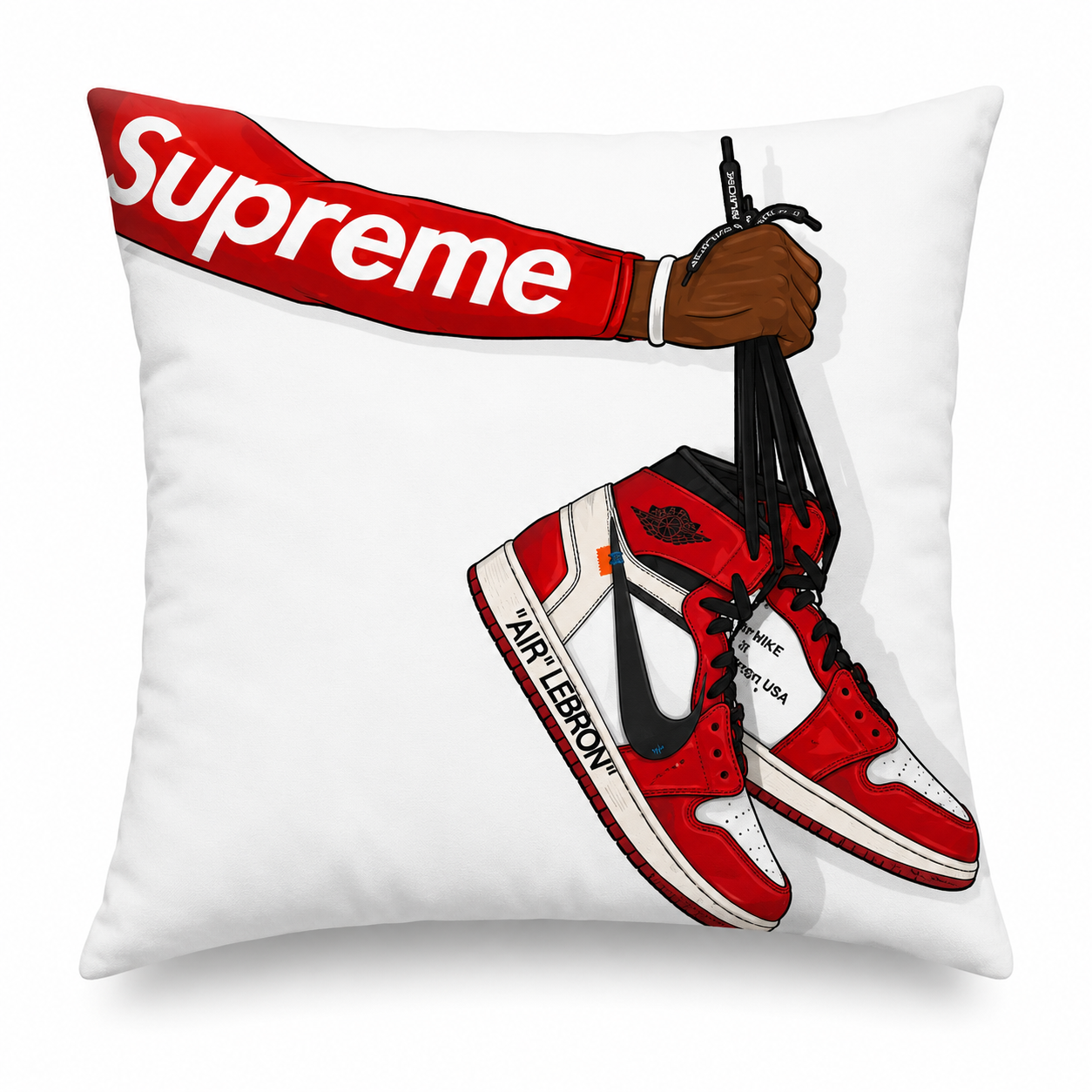 Supreme x Jordan 1 High Off White Chicago Sneaker Cushion - 45cm x 45cm
