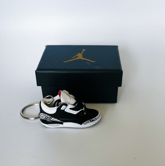 Jordan 3 Black Cement Keychain